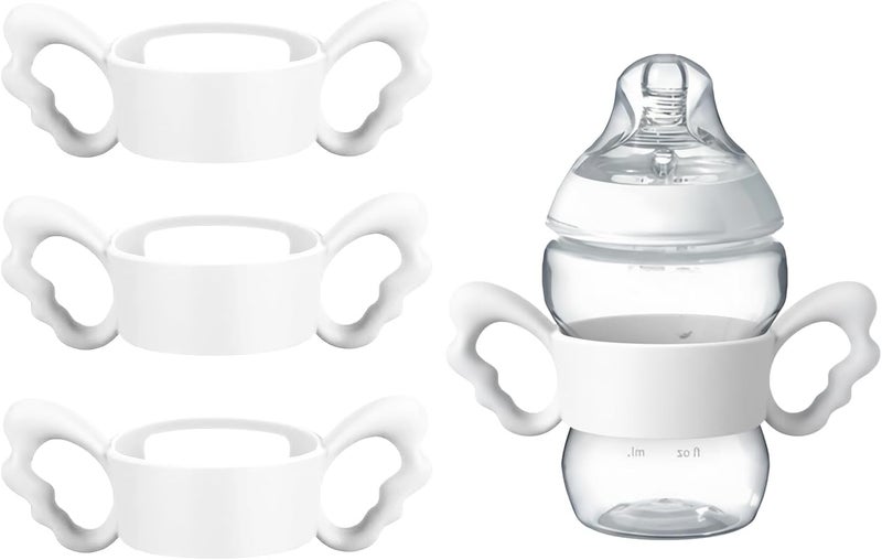 UWSTE 3Pack Baby Bottle Silicone Handles for Tommee Tippee Bottle, Easy Grip Lightweight Bottle Handle Small Hand Gripping for Self Feeding - Image 1